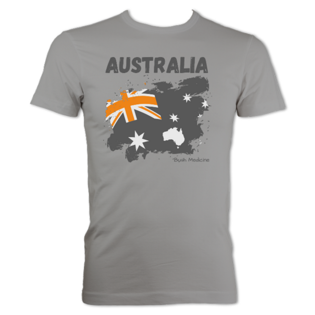Australia Print Regular Fit T-Shirt on Grey
