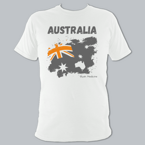 Australia Print Regular Fit T Shirt on White
