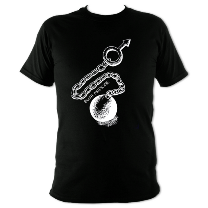 Ball and Chain Print Regular Fit T Shirt Black