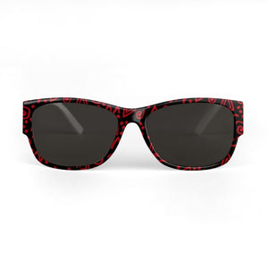 Black and Red Print Sunglasses