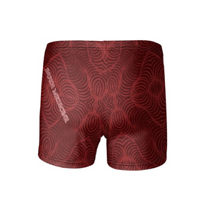 Swimming Trunks - Burgundy Print