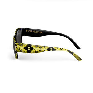 Electric Yellow Wood Print Sunglasses