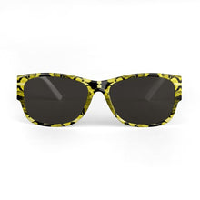 Electric Yellow Wood Print Sunglasses