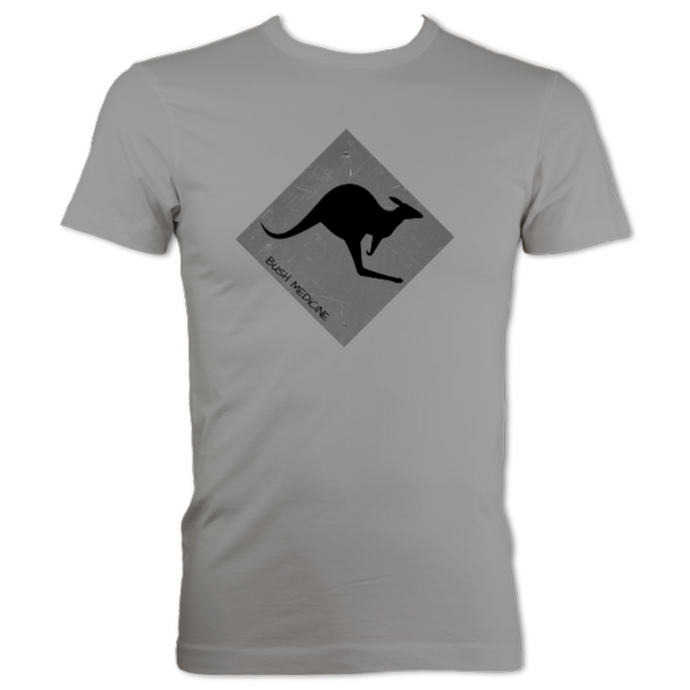 Slim Fit T Shirt - Kangaroo on Grey